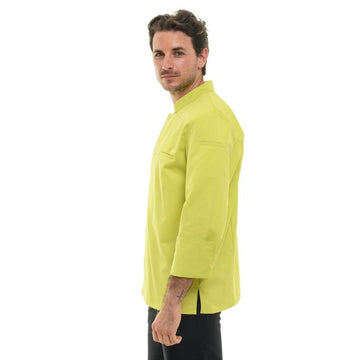 Veste de cuisine Homme Anis détail de la manches avec la poche stylo manelli