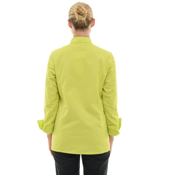 Veste de Cuisine Femme Californie Manches Longues Anis - MANELLI I Dos