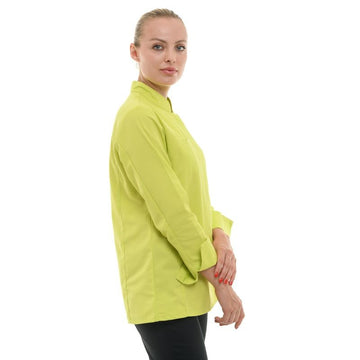 Veste de Cuisine Femme Californie Manches Longues Anis - MANELLI I Manches retroussables