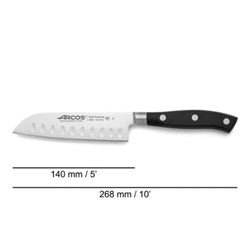 Fiche Technique Couteau Santoku Série Riviera 140 mm Noir - ARCOS
