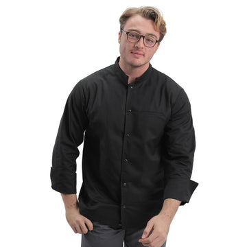 Veste de Cuisine à Manches Longues Nevada Noire - MANELLI