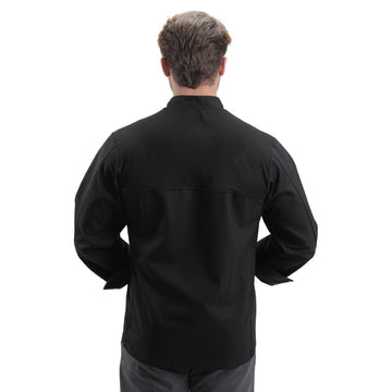 Dos Veste de Cuisine à Manches Longues Nevada Noire - MANELLI