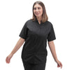 Veste de Cuisine Femme Marbella Manches Courtes Noire - MANELLI