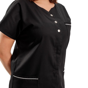 Blouse médicale femme Valia Noire multipoches