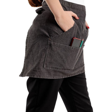 tablier multi poche PR125 en denim noir