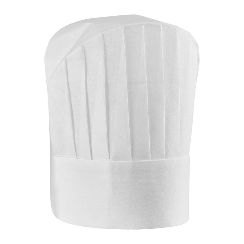 Toque Droite Non Tissé Millefeuille Jetable Blanche Lot de 10 - LAFONT CUISINE