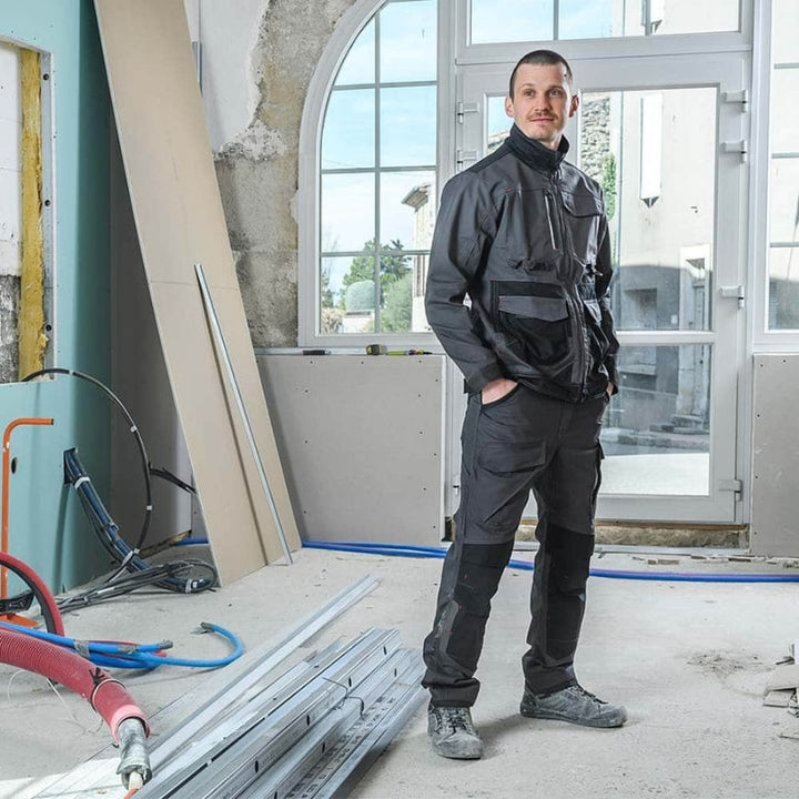 Silhouette Pantalon de Travail Homme Ruler Gris Charcoal / Noir - ADOLPHE LAFONT