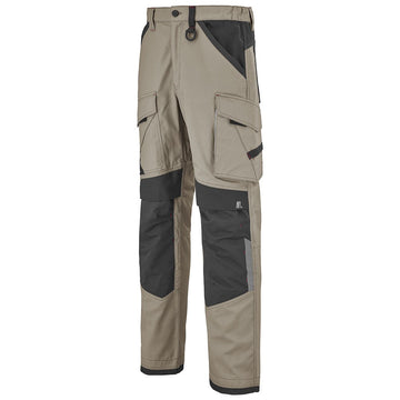 Côté Pantalon de Travail Homme Ruler Beige / Gris Charcoal Noir - ADOLPHE LAFONT
