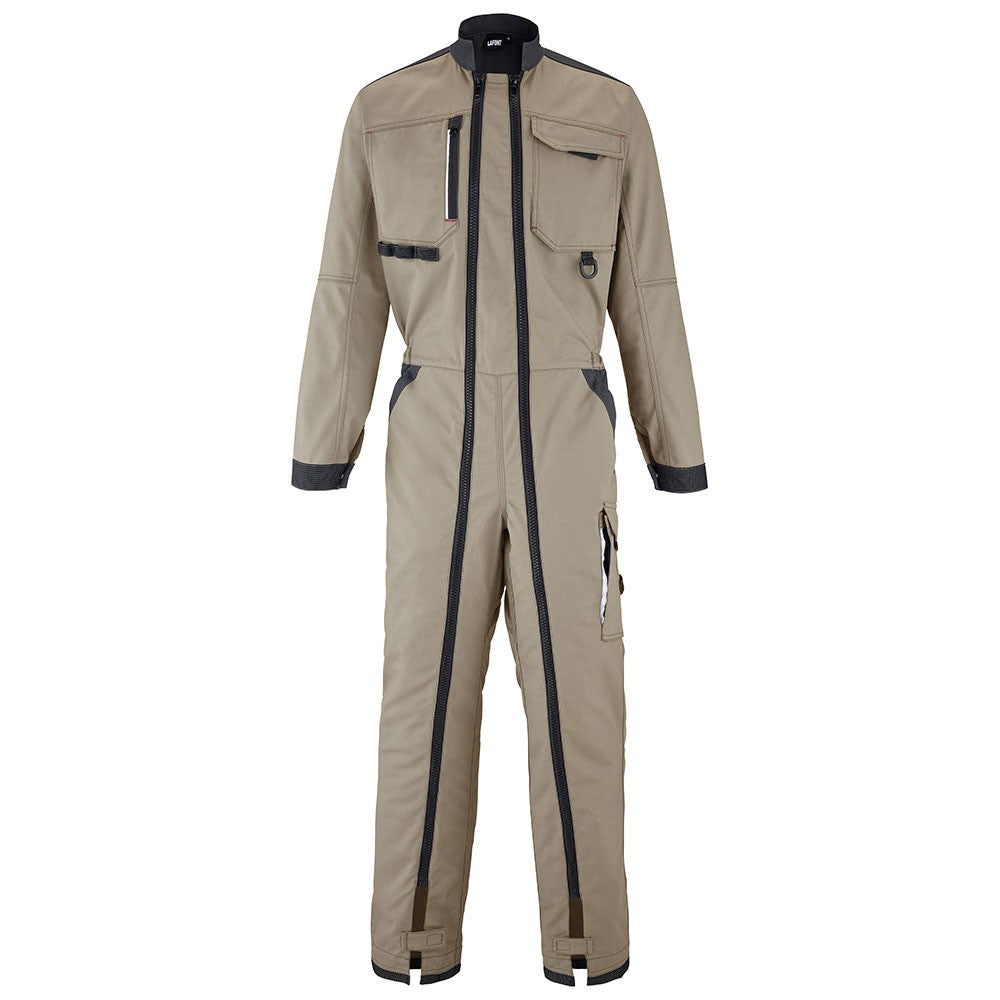 Combinaison Travail 2 Zip Wire Beige / Gris Charcoal - ADOLPHE LAFONT