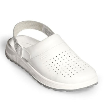 Sabot Médical Perforé avec Boucle Unisexe Blanc ABEBA