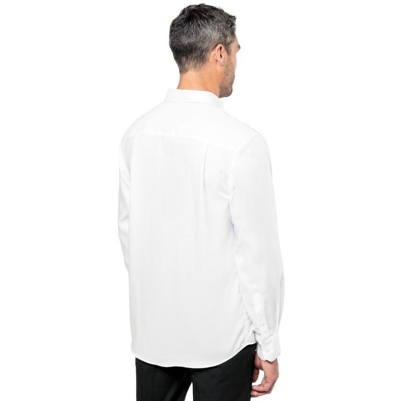 Dos Chemise Service Homme Manches Longues Sans Repassage Blanc - KARIBAN