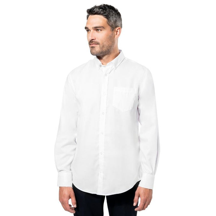 Chemise Service Homme Manches Longues Sans Repassage Blanc - KARIBAN