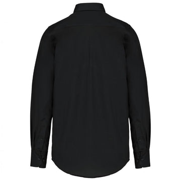 Dos Chemise Service Homme Manches Longues Sans Repassage Noir - KARIBAN