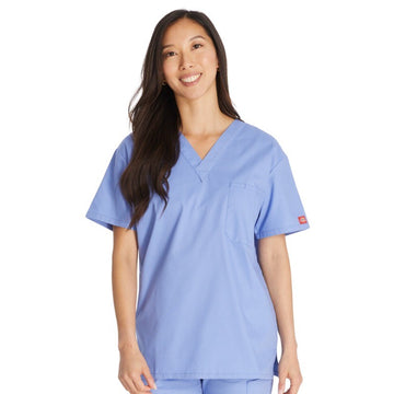 Tunique Médicale Unisexe Col V Bleu Ciel - DICKIES