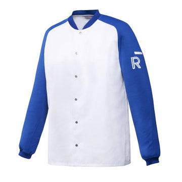 Veste de Cuisine manches longues bleues Vintage style campus américain