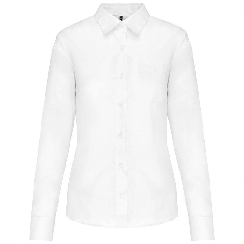 K549 chemisier blanc manches longues femme