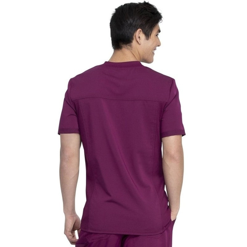 Blouse médicale homme de dos bordeaux 3 poches