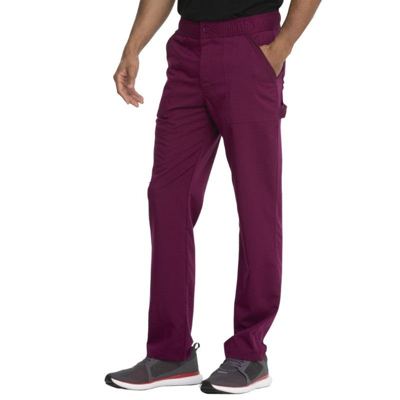 Pantalon médical homme bordeaux profil
