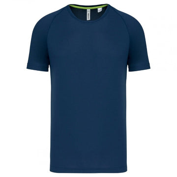 T-shirt recyclé Proact coloris Navy Sport Col Rond face
