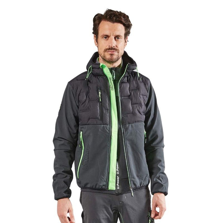 Silhouette face Veste de Travail Homme Spock Hybride Respirante Noire - U-POWER