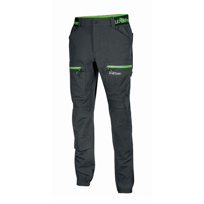 Pantalon de Travail Homme Stretch Coupe Jogging Gris - U-POWER