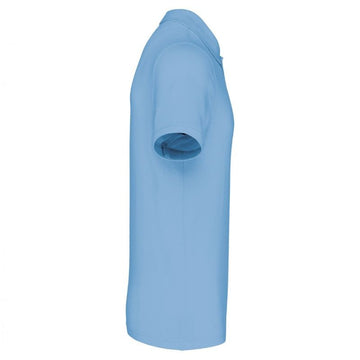 Profil Polo Piqué Homme Manches Courtes 100% Coton Bleu Ciel - KARIBAN