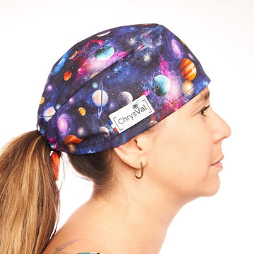 Calot Médical Unisexe 100% Coton à Motifs Galaxie CHRYSVAL
