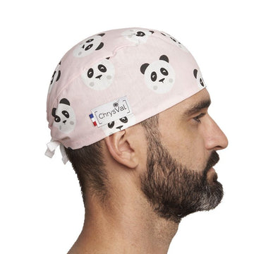Calot Médical Unisexe 100% Coton à Motifs Panda