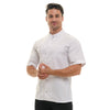 Veste de Cuisine Homme à Manches Courtes Blanche Nevada - MANELLI