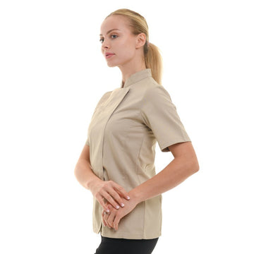 California beige manches courtes profil