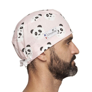 Calot Médical Unisexe Couvrant 100% Coton Panda Homme - CHRYSVAL