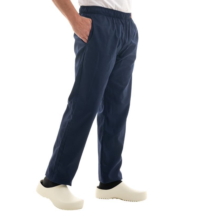 Pantalon de cuisine bleu marine modèle Carros de Manelli - unisexe - pantalon pour poissonnier