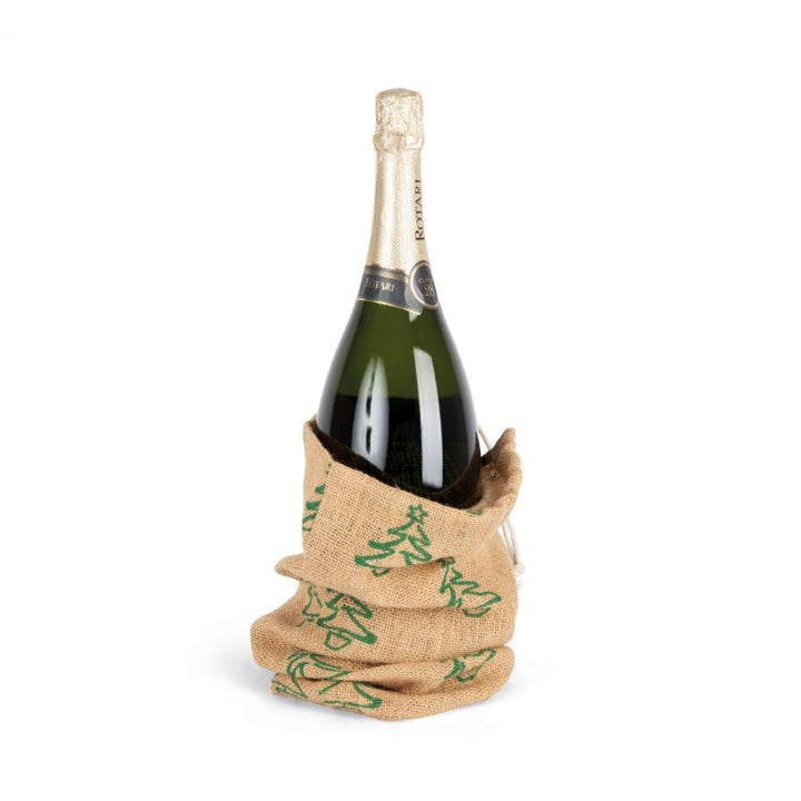 Porte-Bouteille avec Motifs de Noël Verte