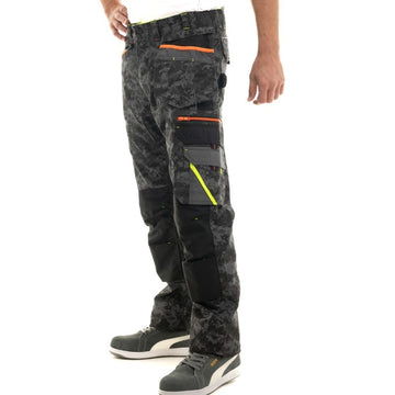 Pantalon professionnel tissu poche outil volantes rétroréflchissantes Donjon LMA