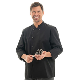 Marx Men's Apprentice Long Sleeve Chef Jacket, Black - MANELLI
