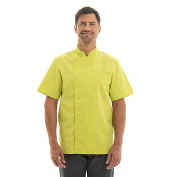 Veste de Cuisine Homme Texas Manches Courtes Anis - MANELLI