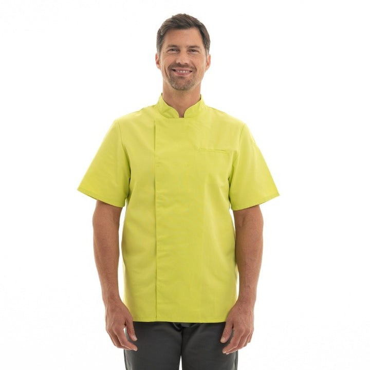 Veste de Cuisine Homme Texas Manches Courtes Anis - MANELLI