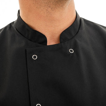 Zoom sur le col de la veste de cuisine Marx Manelli