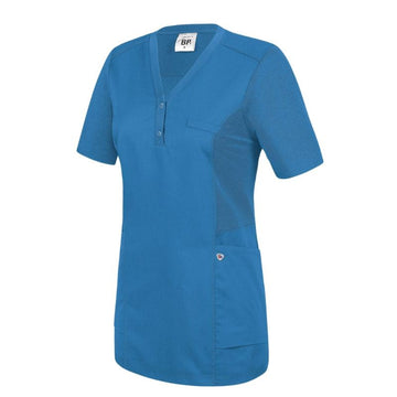 Tunique Médicale Confort Femme Manches Courtes Bleu Azur BP®