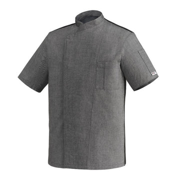 Veste de cuisine Ottavio, chic et élégante. Avec un dos aéré, coloris Gris chiné