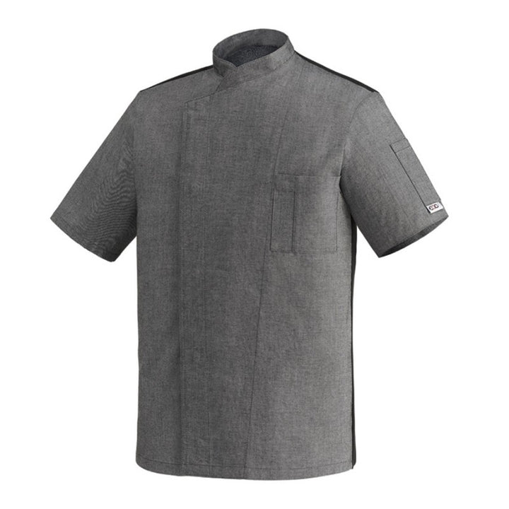 Veste de cuisine Ottavio, chic et élégante. Avec un dos aéré, coloris Gris chiné
