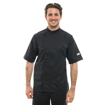 Veste de cuisine noir pour homme, classique de Manelli, lavable en machine Manelli