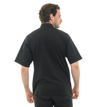 Dos veste de cuisine black pour homme - Manelli