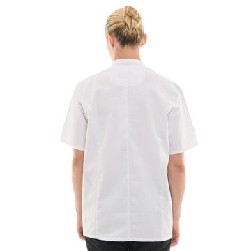 Dos veste de cuisine blanche pas cher Manelli