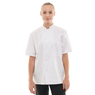 Veste de cuisine unisexe pas cher blanche