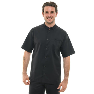 Veste de Cuisine Nevada Manches Courtes Noir - MANELLI