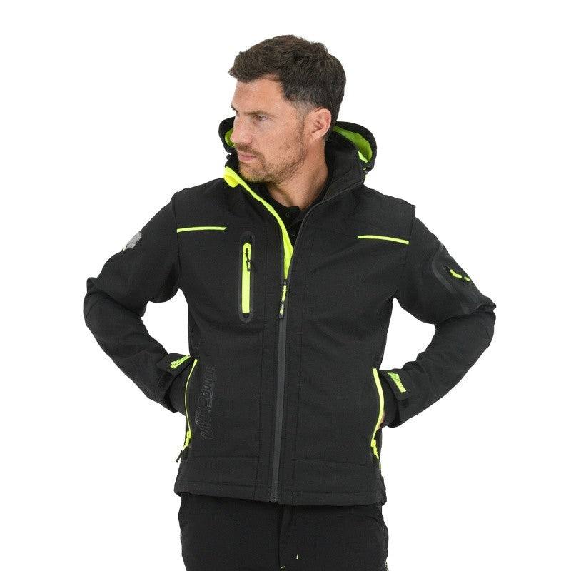 Veste de travail Space de Upower jaune de côté