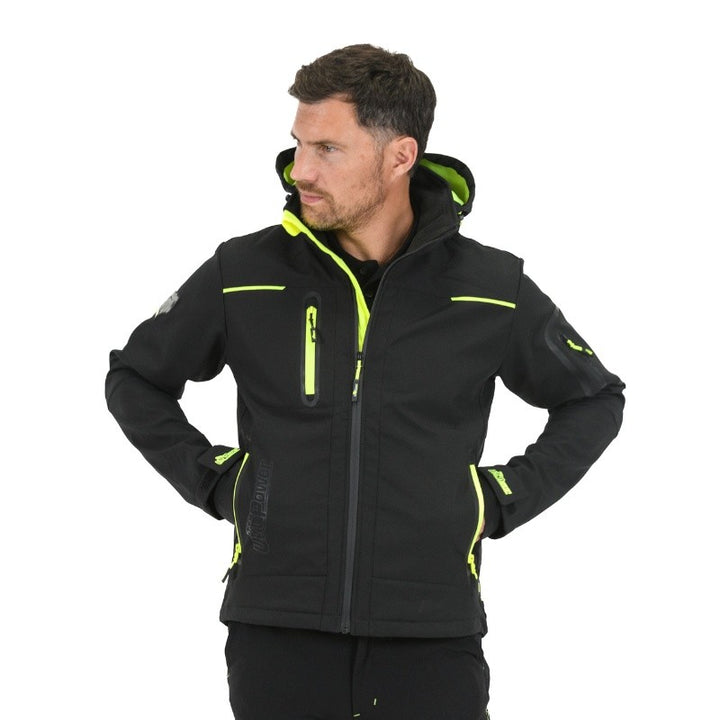 Veste de travail Space de Upower jaune de côté