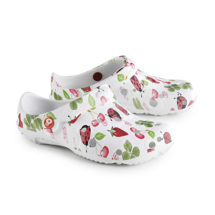 Sabot médical schu'zz globule femme fraise vue d'ensemble