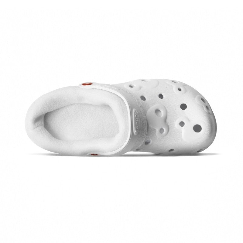 Sabot médical polaire chaud blanc globule vue face